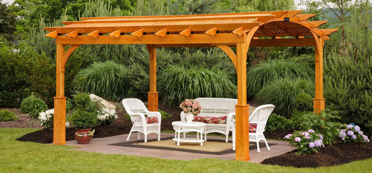 Cedar Wood Pergola Installation in Hidden Hills, CA