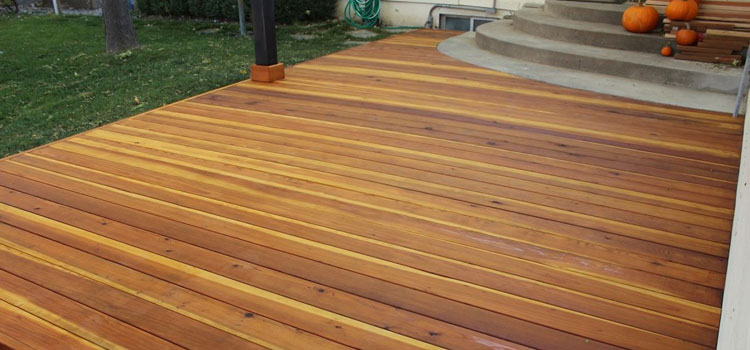 Smooth Redwood Decking in Hidden Hills, CA